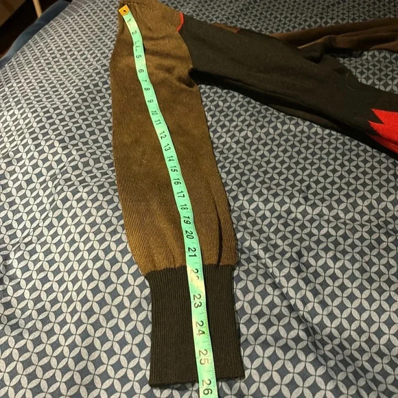 HP🎉Thyme Maternity color block scalloped Sweater Dress Sz L - Picture 7 of 11